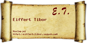 Eiffert Tibor névjegykártya